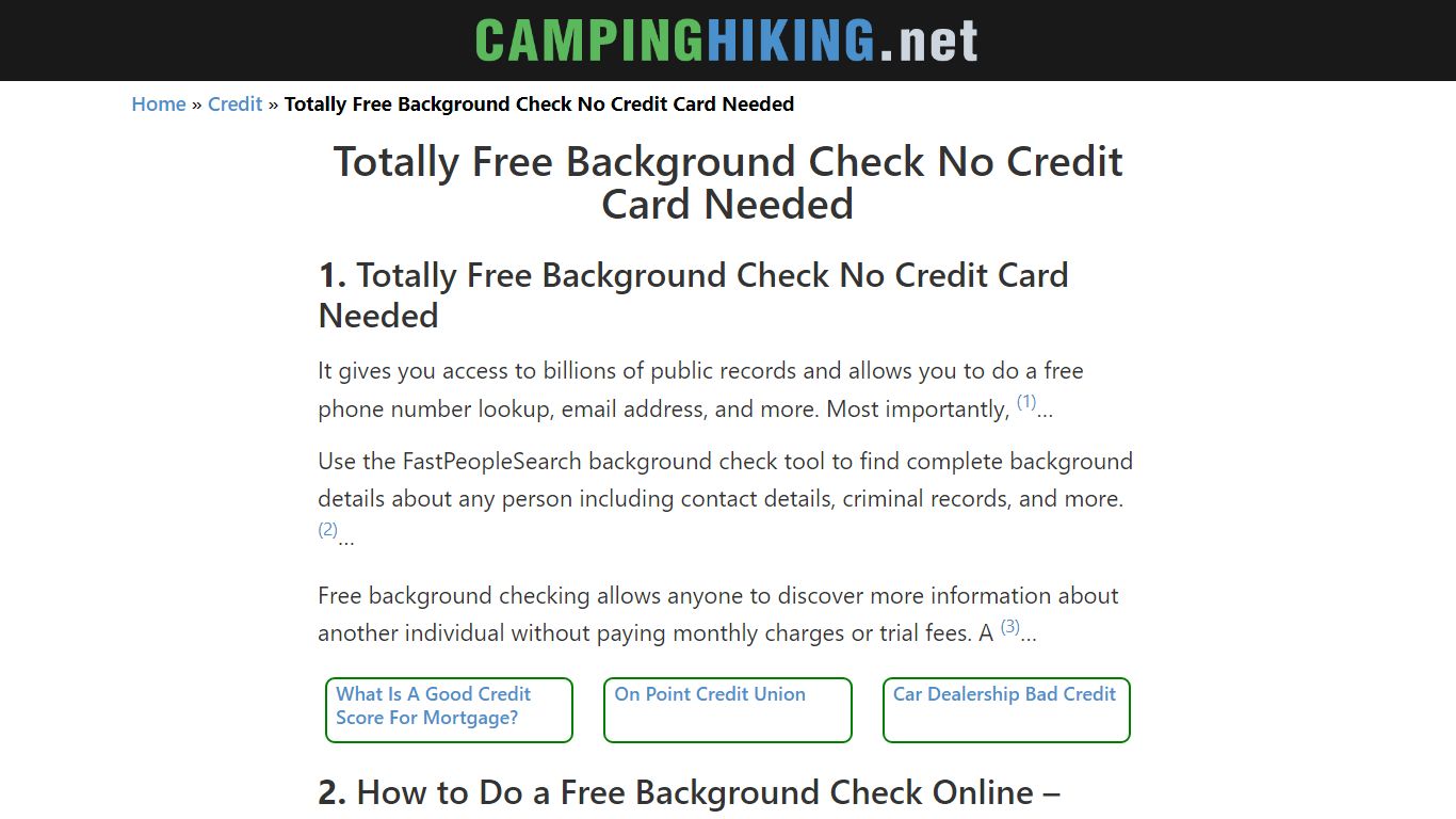 Totally Free Background Check No Credit Card Needed